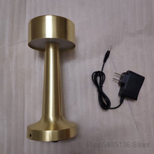 Cargar imagen en el visor de la galería, Vintage Bar Table Lamps Gold Chargeable Led Night Lights Bedroom Portable Battery Desk Stand Light Fixtures Restaurant Home Deco
